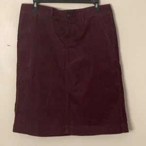 Eggplant colored corduroy skirt